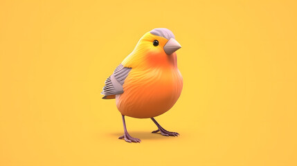 Finch 3d cartoon style