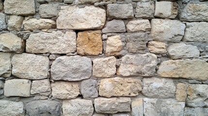 Fototapeta premium Texture of a stone wall. Old castle stone wall texture background. Stone wall as a background or texture. Part of a stone wall, for background or texture , ai