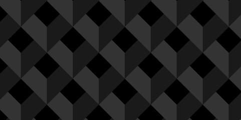 	
Minimal vector cubes geometric tile and mosaic wall grid backdrop digital hexagon technology wallpaper background. dark black block cube structure backdrop grid triangle texture vintage design.