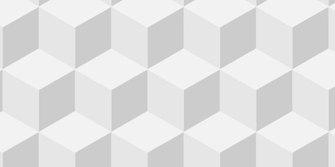 Minimal vector cube triangle geometric tile mosaic wall grid retro digital hexagon technology wallpaper background. white and gray block cube structure backdrop square triangle texture vintage design.