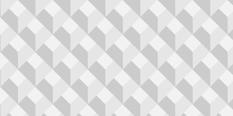 Minimal vector cubes geometric tile and mosaic wall grid retro digital hexagon technology wallpaper background. white and gray block cube structure backdrop square triangle texture vintage design.
