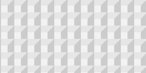 Minimal vector cubes geometric tile and mosaic wall grid retro digital hexagon technology wallpaper background. white and gray block cube structure backdrop square triangle texture vintage design.