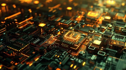 Obraz premium Abstract Futuristic Circuit Board