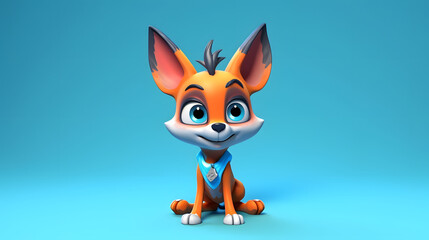 Obraz premium Jackal 3d cartoon style