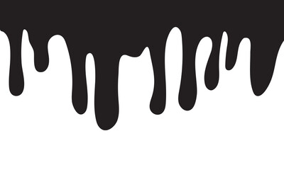 chocolate dripping on white background, vector eps 10