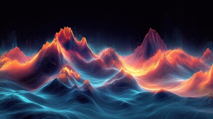 Abstract Mountains Digital Art
