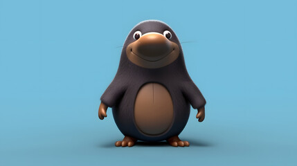 Obraz premium Mole 3d cartoon style