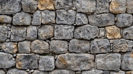 Fototapeta premium Texture of a stone wall. Old castle stone wall texture background. Stone wall as a background or texture. Part of a stone wall, for background or texture , ai