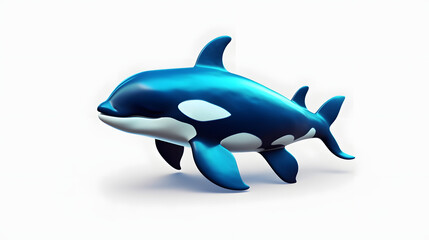 Fototapeta premium Orca Killer Whale 3d cartoon style