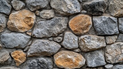Fototapeta premium Texture of a stone wall. Old castle stone wall texture background. Stone wall as a background or texture. Part of a stone wall, for background or texture, ai