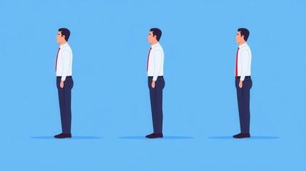 Fototapeta premium A visual representation of the impact of poor posture on overall health, linked to office syndrome, office syndrome, poor posture, health impact