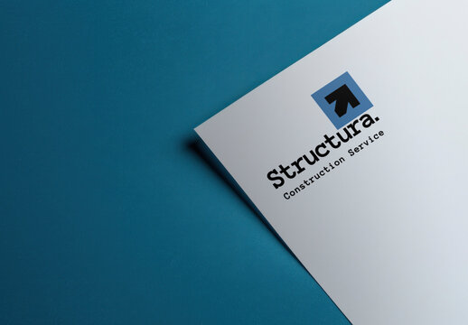 Stationery Flatlay Letterhead Mockup With Generative AI
