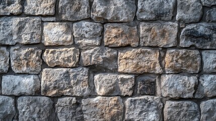 Fototapeta premium Texture of a stone wall. Old castle stone wall texture background. Stone wall as a background or texture. Part of a stone wall, for background or texture, ai