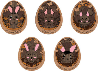 Happy Easter Laser Cut 