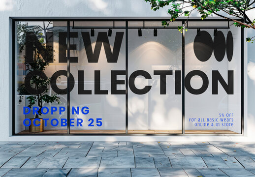 Window Shopfront Mockup With Generative AI