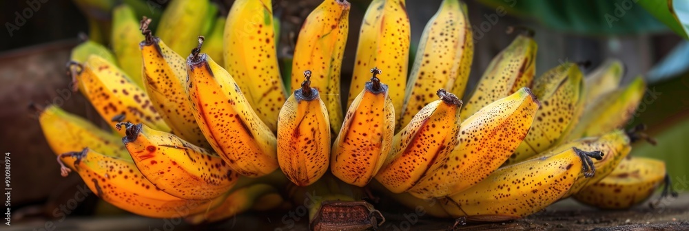 Wall mural Nendran Bananas - A Distinctive Staple Fruit with Unique Color and Texture