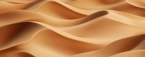 Desert sand dunes, flowing organic curves, 3D illustration