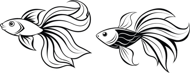 Angel fish vector illustration 