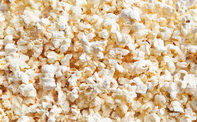 Close-Up of Salty Popcorn Texture