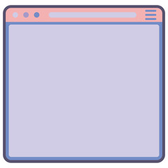 Hand drawn retro computer windows element