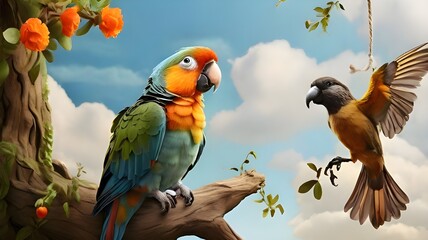 couple of parrots