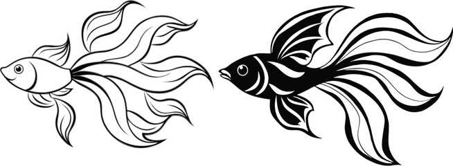 Angel fish vector illustration 