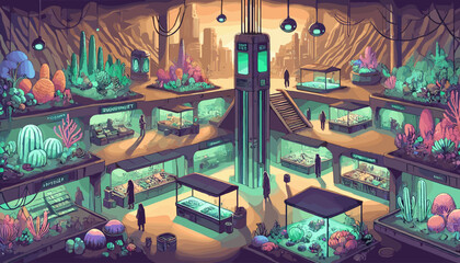 Concept vector illustration of business situation.	
