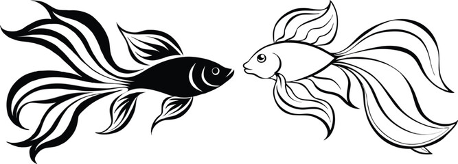 Angel fish vector illustration 