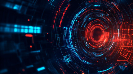 Obraz premium Digital Web Design with Binary Code and Futuristic Elements, Perfect for Software and Cybersecurity Themes 