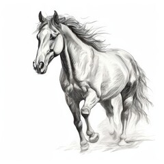 Fototapeta premium the AI Image Generator, Horse head drawing haute