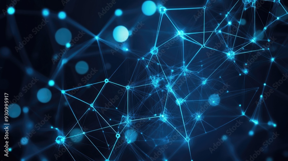 Poster high tech technology geometric and connection system background