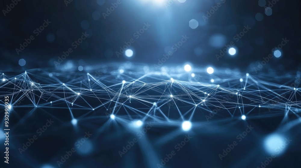 Aufkleber High tech technology geometric and connection system background