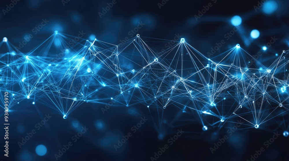 Poster high tech technology geometric and connection system background