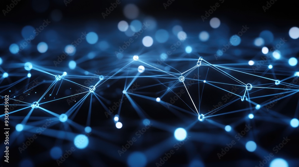 Aufkleber High tech technology geometric and connection system background