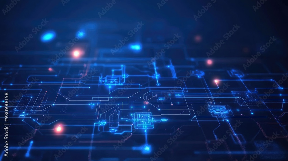 Poster high tech technology geometric and connection system background