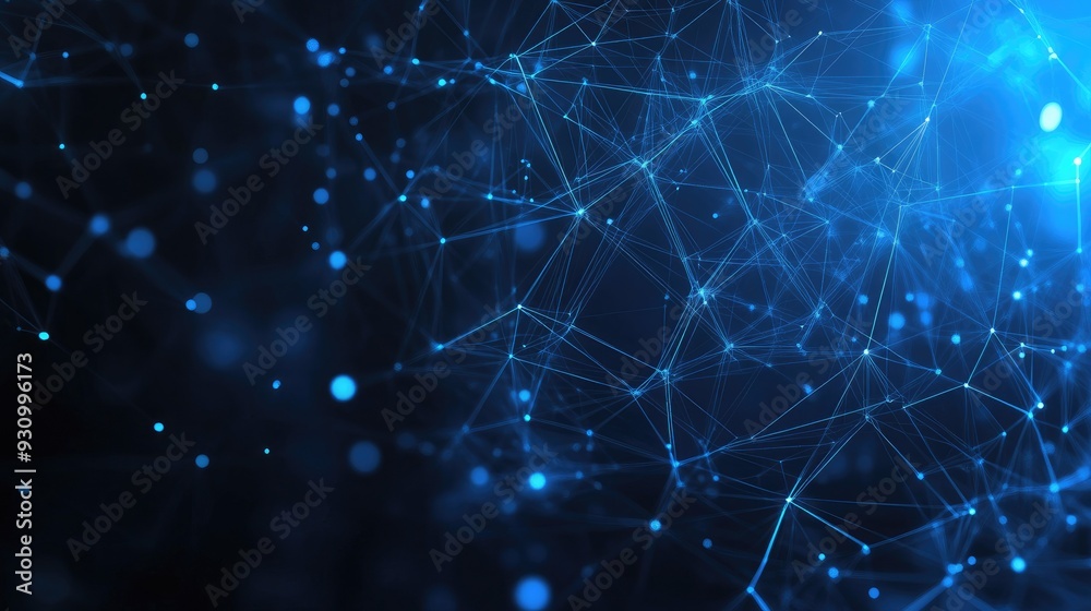 Poster High tech technology geometric and connection system background
