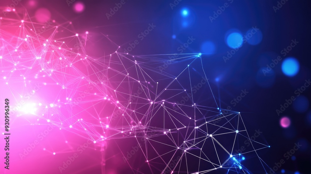 Aufkleber High tech technology geometric and connection system background