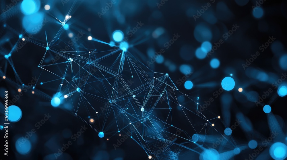 Poster high tech technology geometric and connection system background