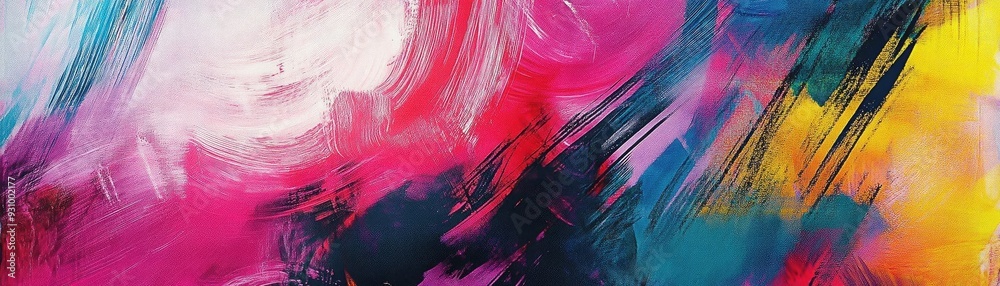 Aufkleber vibrant abstract art featuring bold strokes and striking colors, creating a dynamic and engaging vis