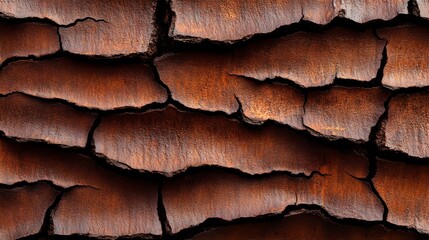 Textured close-up of fir tree bark with deep, rugged grooves, emphasizing the unique patterns and rough texture of the bark surface
