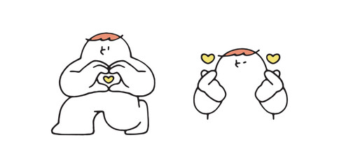 ハートを作るヒト