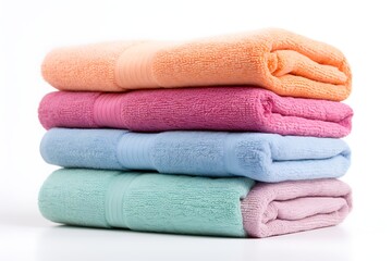 Towels isolated on white background