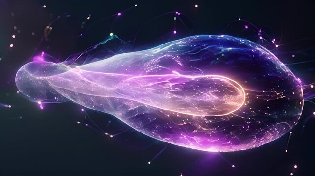 Timelapse image of a paramecium with cytoplasmic streaming aiding in the exchange of materials through the cells membrane.