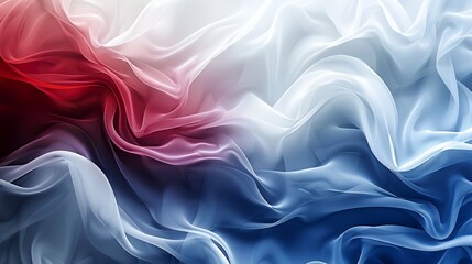 Obraz premium Abstract background with flowing red, pink, and blue fabric.