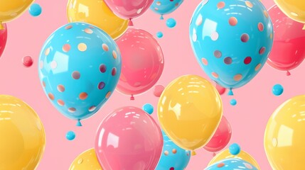 cute seamless pattern of balloons