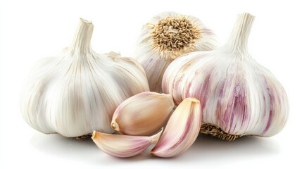 Obraz premium Garlic isolated on white background