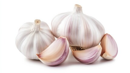 Obraz premium Garlic isolated on white background