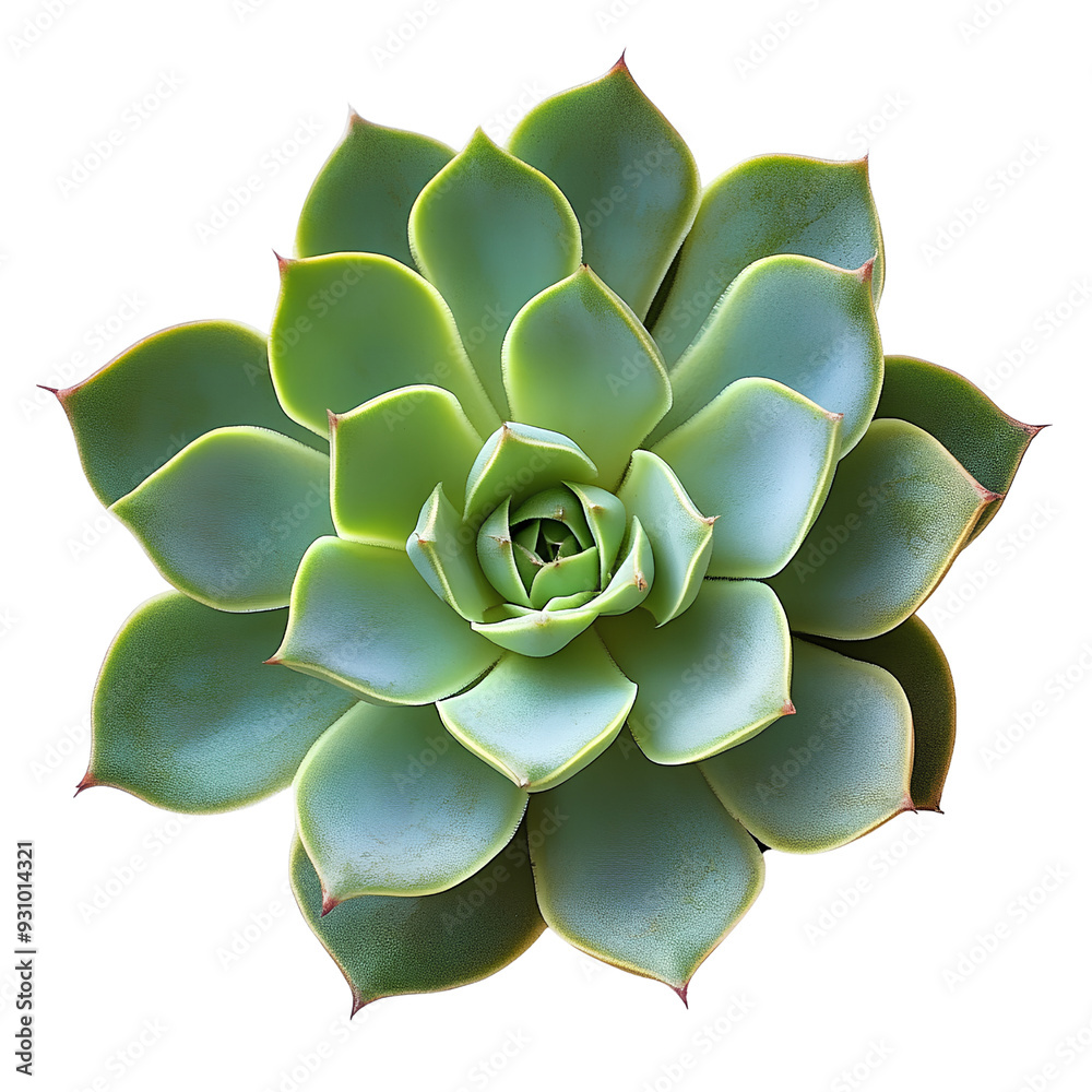 Wall mural elegant succulent plant - high-resolution echeveria image with symmetrical rosette