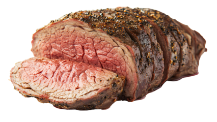 Perfectly Cooked Roast Beef - High-Resolution Image of Juicy Sliced Meat