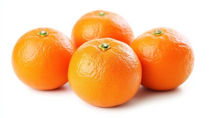 Mandarin orange fruits isolated on white background
